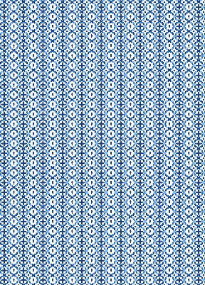 Fenster Rollo in Blau mit geometrischem Muster