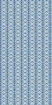 Fenster Rollo in Blau mit geometrischem Muster