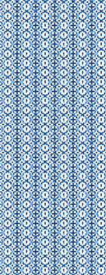 Fenster Rollo in Blau mit geometrischem Muster