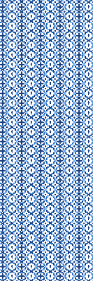 Fenster Rollo in Blau mit geometrischem Muster