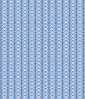 Fenster Rollo in Blau mit geometrischem Muster