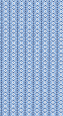 Fenster Rollo in Blau mit geometrischem Muster