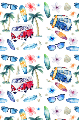 Rollo lichtundurchlässig mit Motiv aus Autos und Palmen auf Hawaii