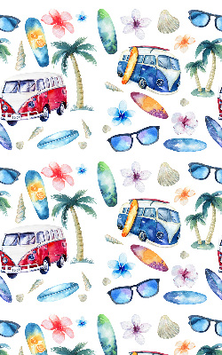 Rollo lichtundurchlässig mit Motiv aus Autos und Palmen auf Hawaii