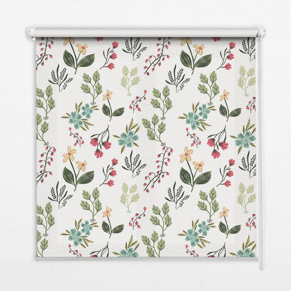 Fenster Rollo mit pflanzlichem Motiv