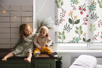 Fenster Rollo mit pflanzlichem Motiv