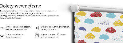 Verdunkelungsrollo mit buntem Wolkenmotiv