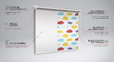 Verdunkelungsrollo mit buntem Wolkenmotiv