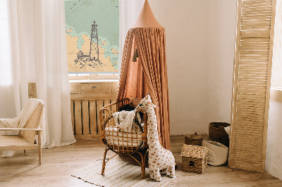 Fenster Rollo mit Motiv einer Ozeankarte
