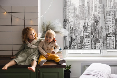 Fenster Rollo mit Motiv einer Stadtansicht