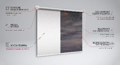 Verdunkelungsrollo mit gemaltem Himmel als Motiv