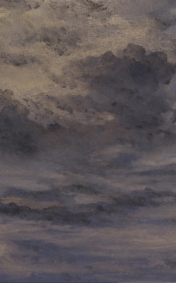 Verdunkelungsrollo mit gemaltem Himmel als Motiv