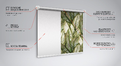 Fenster Rollo mit Blattmotiv