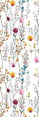 Fenster Rollo mit bunten Blumen