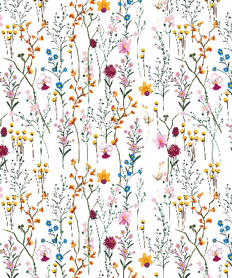 Fenster Rollo mit bunten Blumen
