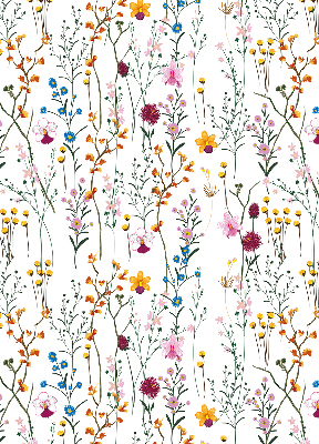 Fenster Rollo mit bunten Blumen