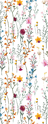 Fenster Rollo mit bunten Blumen