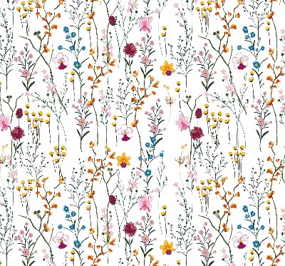 Fenster Rollo mit bunten Blumen