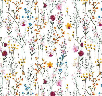 Fenster Rollo mit bunten Blumen