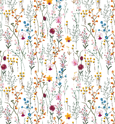 Fenster Rollo mit bunten Blumen