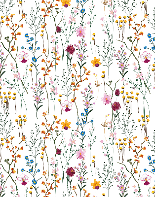 Fenster Rollo mit bunten Blumen