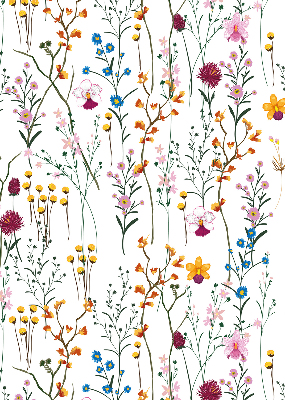 Fenster Rollo mit bunten Blumen