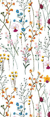 Fenster Rollo mit bunten Blumen