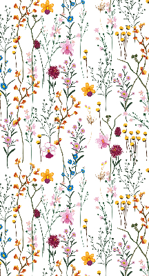 Fenster Rollo mit bunten Blumen