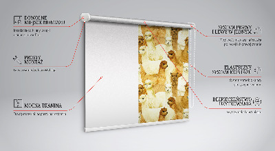 Fenster Rollo mit Motiv einer Alpakaherde