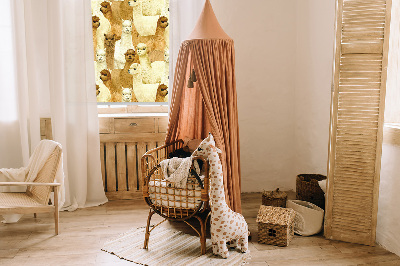 Fenster Rollo mit Motiv einer Alpakaherde