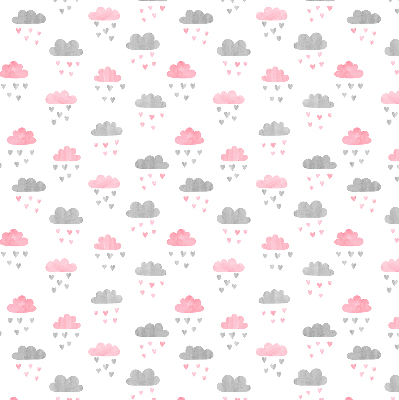 Fenster Rollo in Rosa und Grau mit Wolkenmuster