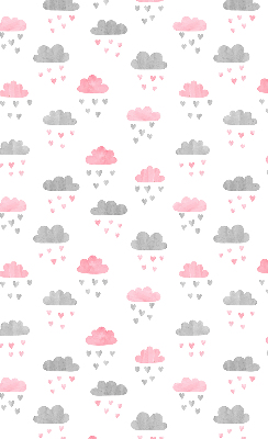 Fenster Rollo in Rosa und Grau mit Wolkenmuster