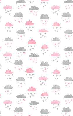 Fenster Rollo in Rosa und Grau mit Wolkenmuster