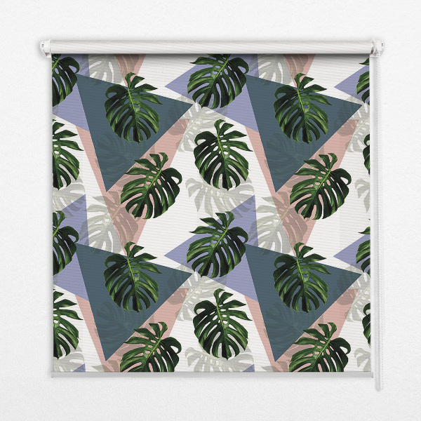 Fenster Rollo mit Motiv der Pflanzenblätter