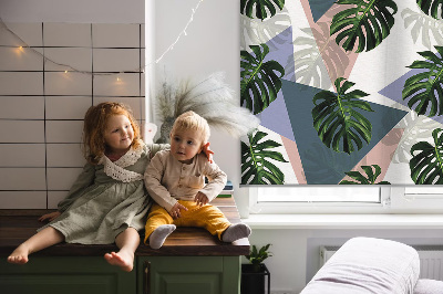 Fenster Rollo mit Motiv der Pflanzenblätter