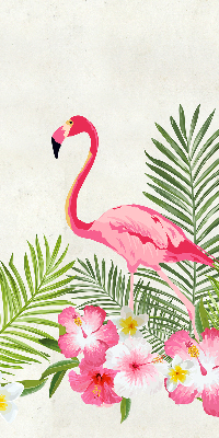 Rollo lichtundurchlässig mit Flamingos und Blättermotiv