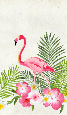 Rollo lichtundurchlässig mit Flamingos und Blättermotiv
