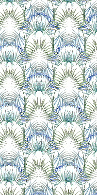 Rollo lichtundurchlässig mit buntem Blattmuster