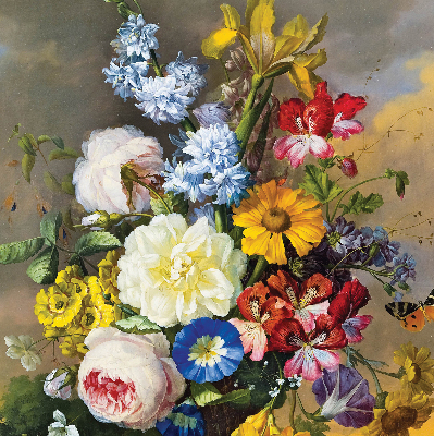 Verdunkelungsrollo mit Blumenmuster
