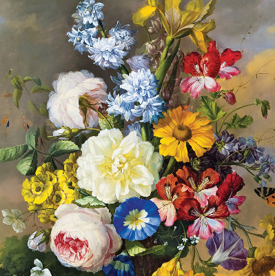 Verdunkelungsrollo mit Blumenmuster
