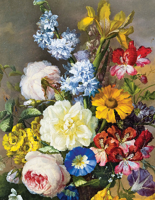 Verdunkelungsrollo mit Blumenmuster