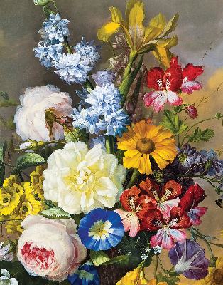 Verdunkelungsrollo mit Blumenmuster