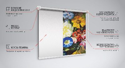 Verdunkelungsrollo mit Blumenmuster