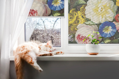Verdunkelungsrollo mit Blumenmuster