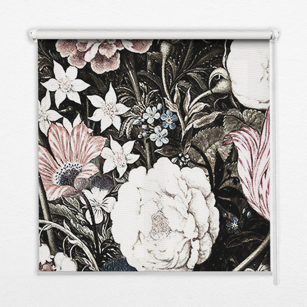 Fenster Rollo mit Blumenmuster