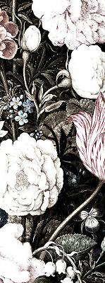 Fenster Rollo mit Blumenmuster