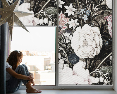 Fenster Rollo mit Blumenmuster