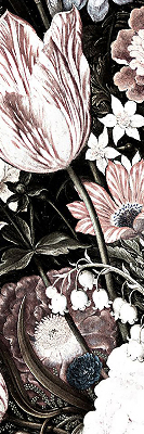 Fenster Rollo mit Blumenmuster