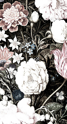 Fenster Rollo mit Blumenmuster