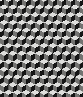 Fenster Rollo mit 3D-Würfel Motiv